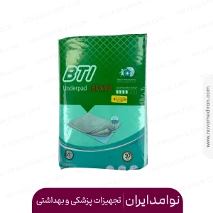 پد زیر انداز بیمار بی تی ای BTI بسته 10 عددی سایز 90*60