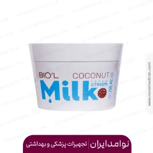 کرم نرم کننده پوست شیر و نارگیل بیول مناسب پوست نرمال تا خشک 200 میل