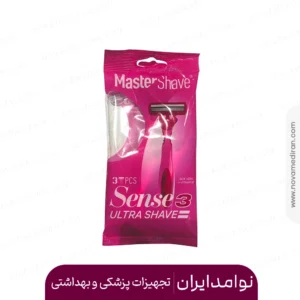 خودتراش زنانه 3 لبه مستر شیو مدل Sense 3 بسته 3 عددی